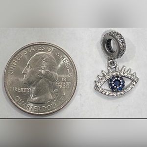 Sterling Silver S925 Evil 🧿eye Dangle Charm